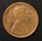 Obverse. 1922-D Lincoln Cent, Type 1 Wheat Reverse